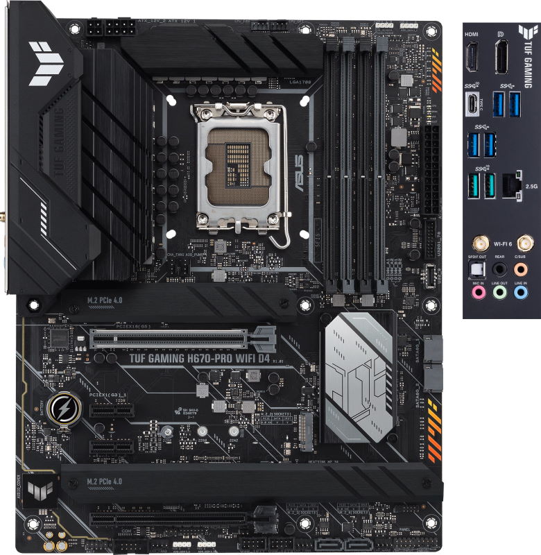 Материнская плата ASUS TUF GAMING H670-PRO WIFI D4