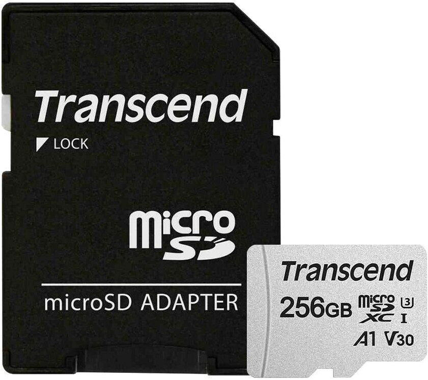 Флеш карта microSDXC 256Gb Class10 Transcend TS256GUSD300S-A + adapter