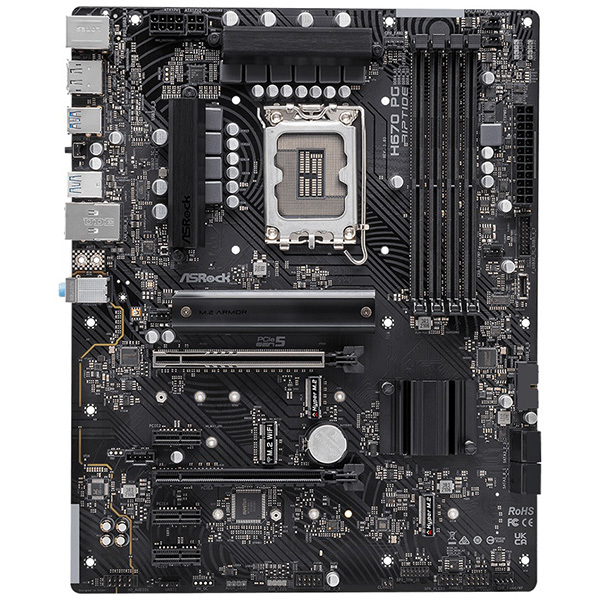 Материнская плата ASRock LGA1700 H670 H670 PG RIPTIDE 4xDDR4 2xPCI-Ex16 DP/HDMI SATA3 3xM2 USB3.2 Gen2 Type-C ATX