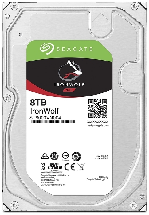 Жесткий диск HDD 8Tb Seagate IronWolf ST8000VN004 3.5" SATA 6Gb/s 256Mb 7200rpm для NAS