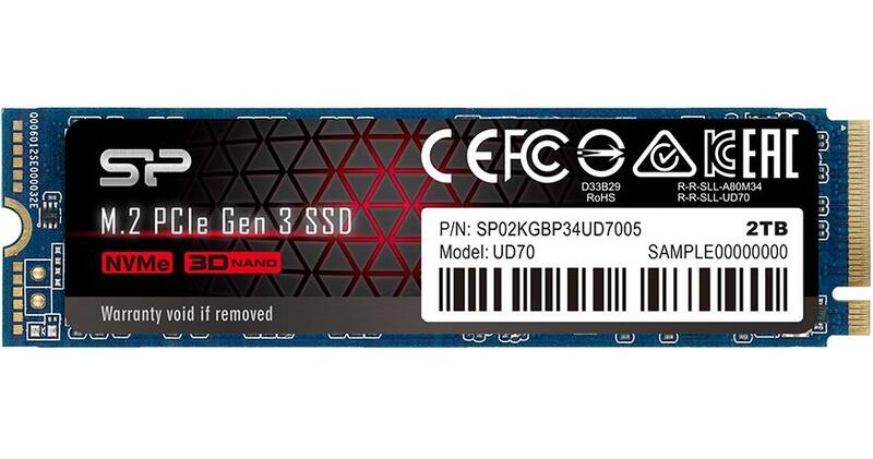 Solid State Disk Silicon Power UD70 2Tb PCIe Gen3x4 M.2 PCI-Express (PCIe) SP02KGBP34UD7005