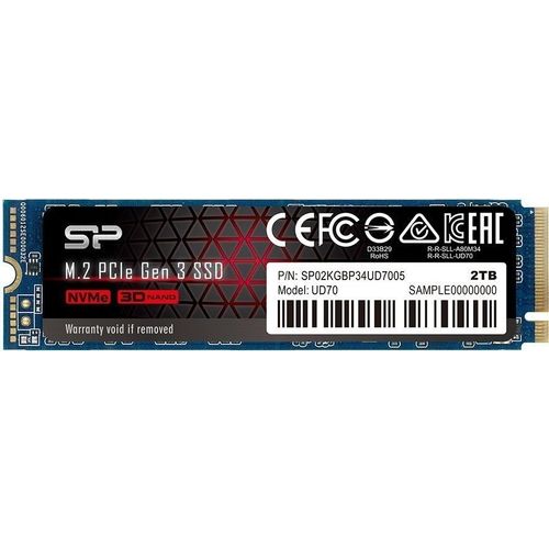 Solid State Disk Silicon Power UD70 2Tb PCIe Gen3x4 M.2 PCI-Express (PCIe) SP02KGBP34UD7005