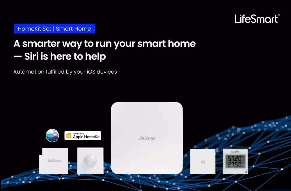 Комплект устройств Lifesmart Starter KIT на напряжение 100-240В (умная станция, датчик движения,  датчик состояния окружающей среды, пульт,  датчик открывания двери)