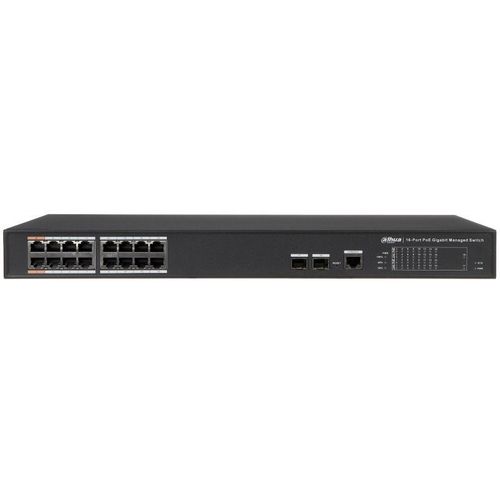 Коммутатор Dahua DH-PFS4218-16GT-190 16G 2SFP 14PoE+ 190W управляемый