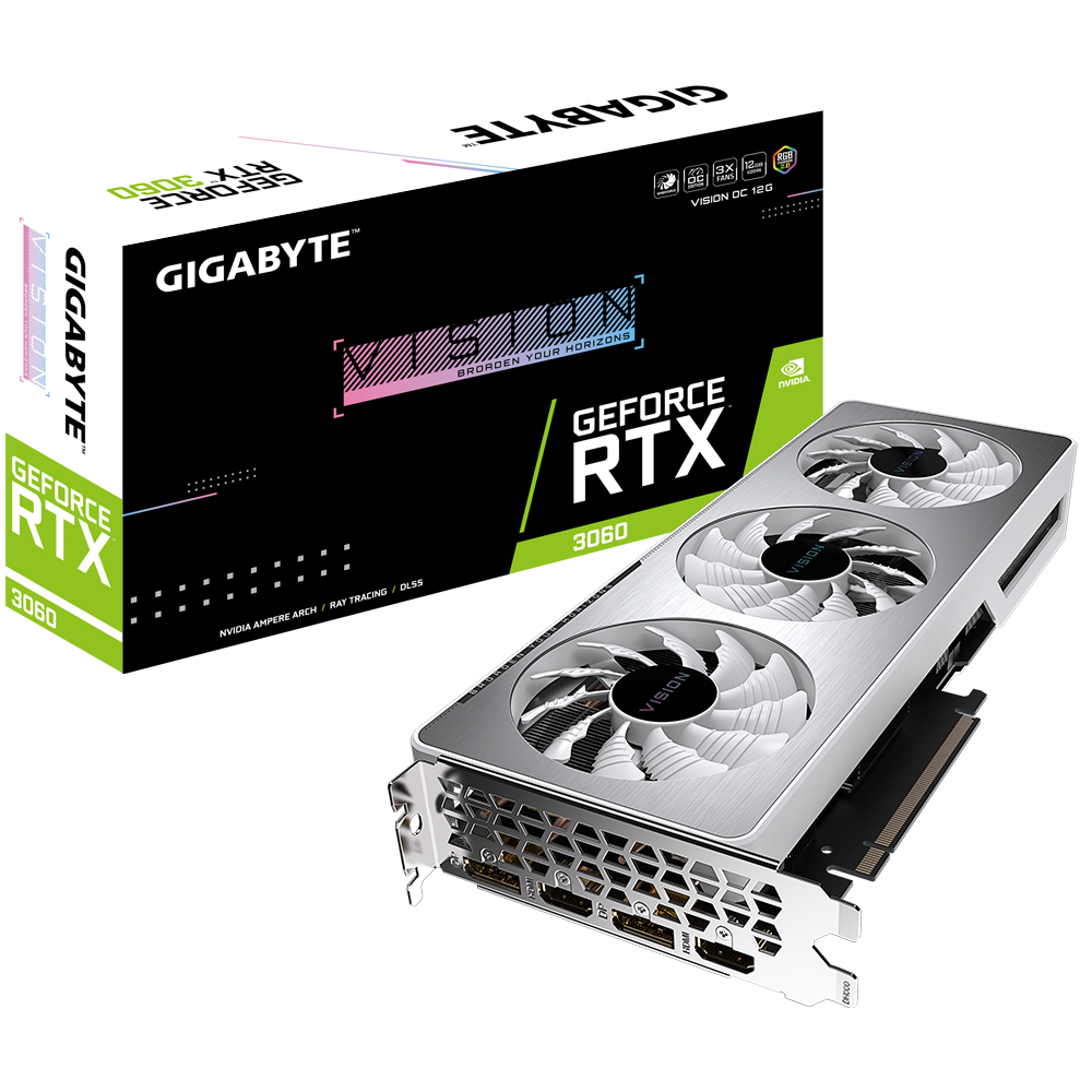 Видеокарта GIGABYTE Nvidia GeForce RTX 3060 VISION OC (GV-N3060VISION OC-12GD)