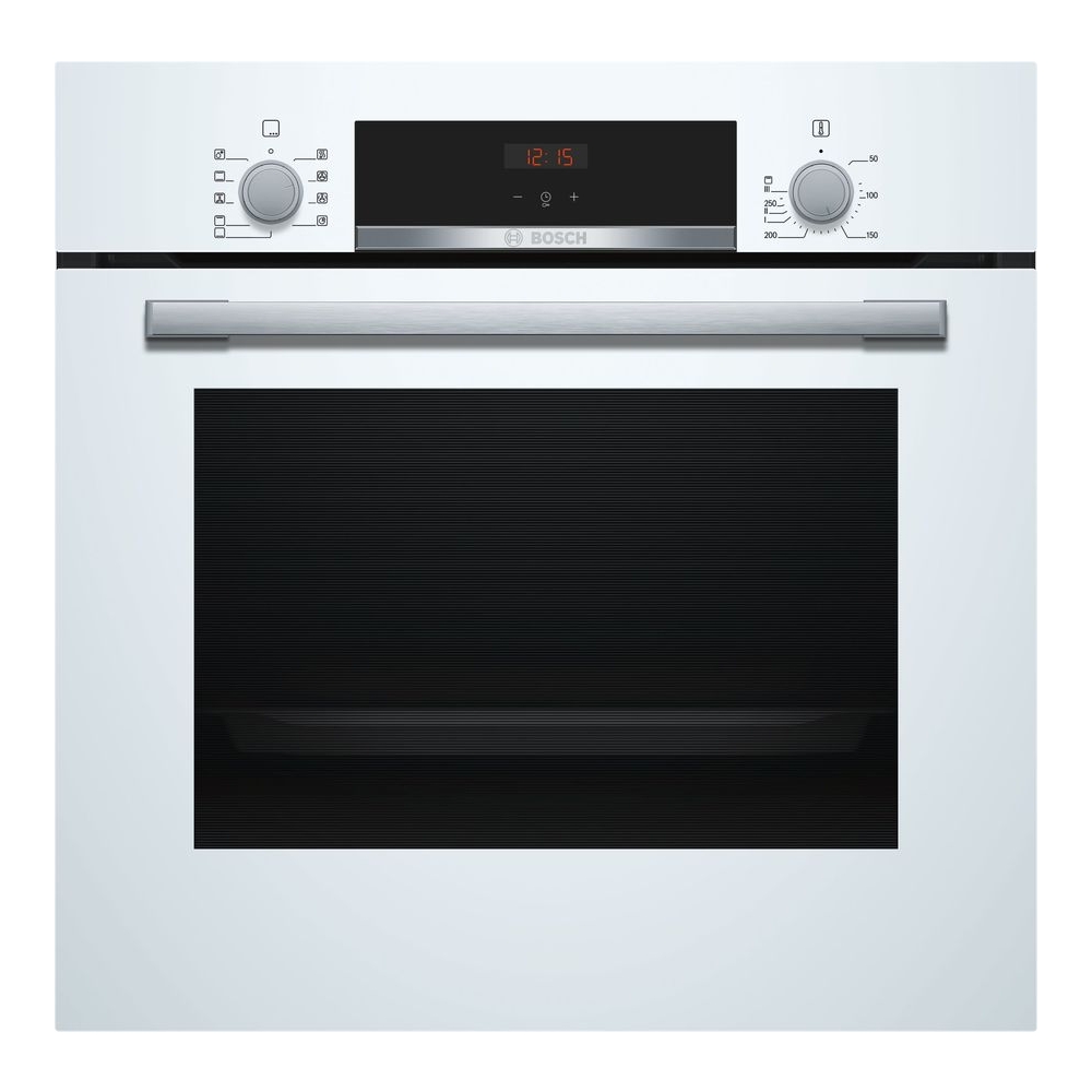 Электрический духовой шкаф BOSCH HBF534EW0R [66 л, стекло, дисплей, каталитическая, утапл., сенсор, белый]