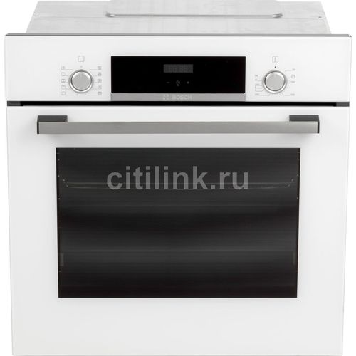 Электрический духовой шкаф BOSCH HBF534EW0R [66 л, стекло, дисплей, каталитическая, утапл., сенсор, белый]