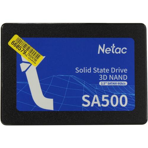 SSD накопитель 128 ГБ Netac SA500 [SATA, чтение - 500 Мбайт/сек, запись - 400 Мбайт/сек]