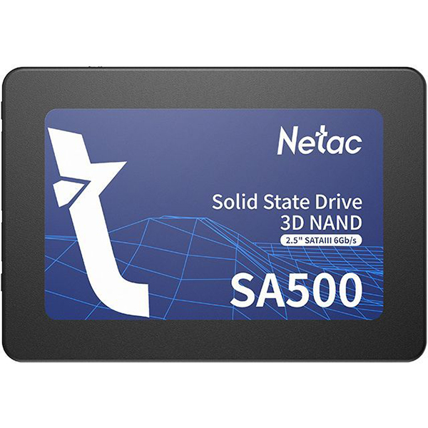 SSD накопитель 128 ГБ Netac SA500 [SATA, чтение - 500 Мбайт/сек, запись - 400 Мбайт/сек]