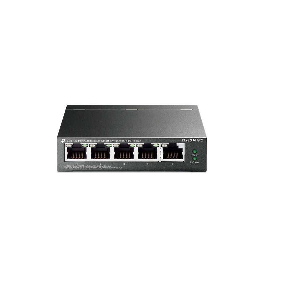 Коммутатор TP-Link TL-SG105PE 5G 4PoE+ 65W неуправляемый