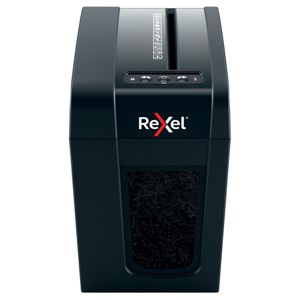 Шредер Rexel Secure X6-SL EU черный (секр.P-4) фрагменты 6лист. 10лтр. скрепки скобы
