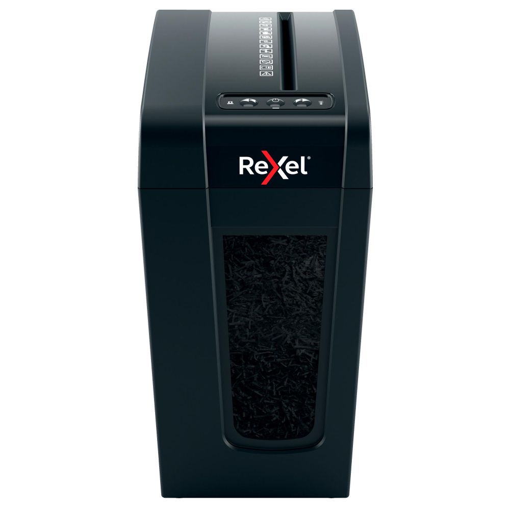 Шредер Rexel Secure X8-SL EU черный (секр.P-4) фрагменты 8лист. 14лтр. скрепки скобы