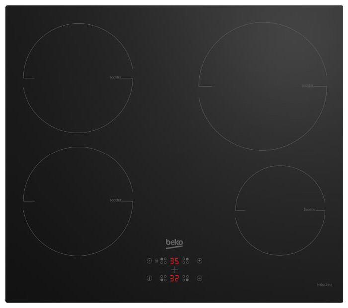 Индукционная варочная поверхность BEKO HII64400MT [ст-керамика, конф.:4 шт, инд.-4, черный]
