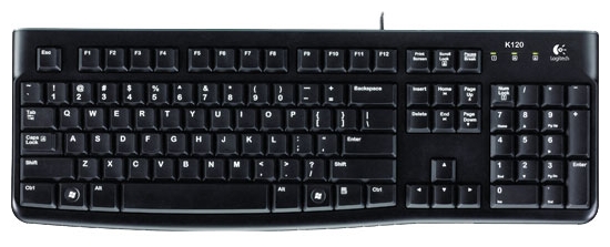 Клавиатура Logitech K120 for business черный USB 920-002522