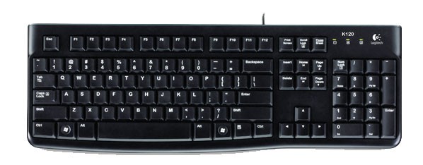 Клавиатура Logitech K120 for business черный USB 920-002522