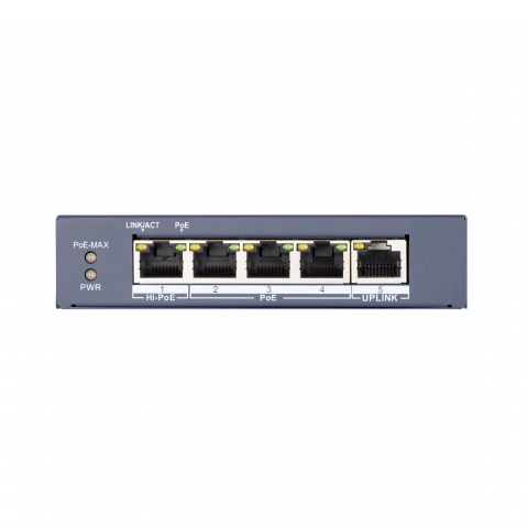 Коммутатор Hikvision DS-3E0505HP-E 5G 3PoE+ 60W неуправляемый