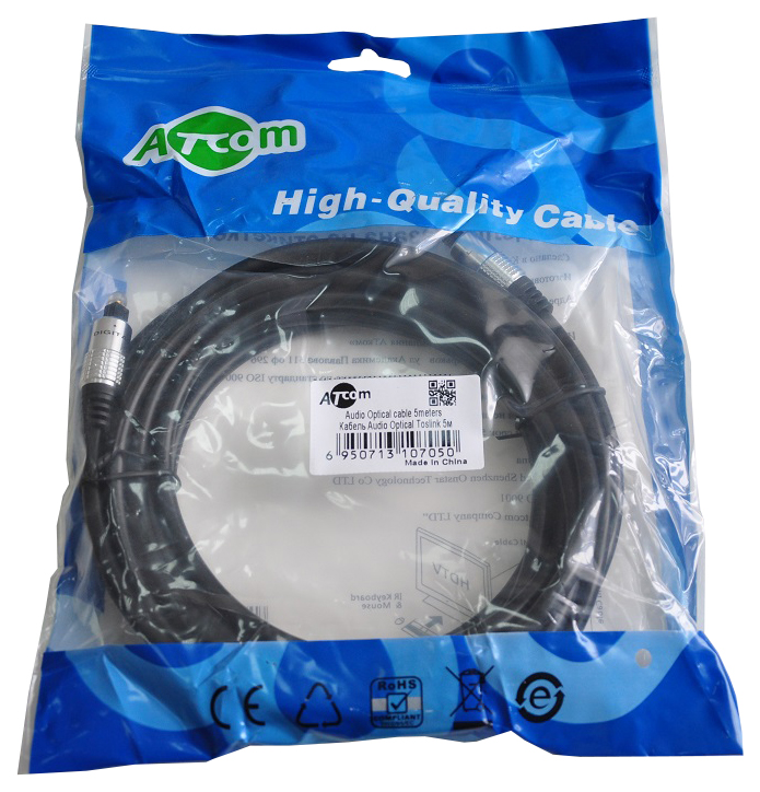 Кабель AUDIO TOSLINK 5M AT0705 ATCOM