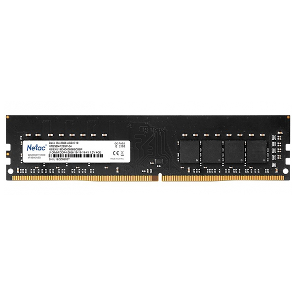 Оперативная память 4Gb DDR4 2666MHz Netac (NTBSD4P26SP-04)