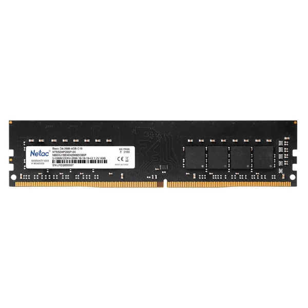 Оперативная память 4Gb DDR4 2666MHz Netac (NTBSD4P26SP-04)