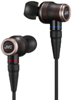 JVC Наушники проводные внутриканальные, модель HA-FW02-F, серия WOOD. Цвет: черный.