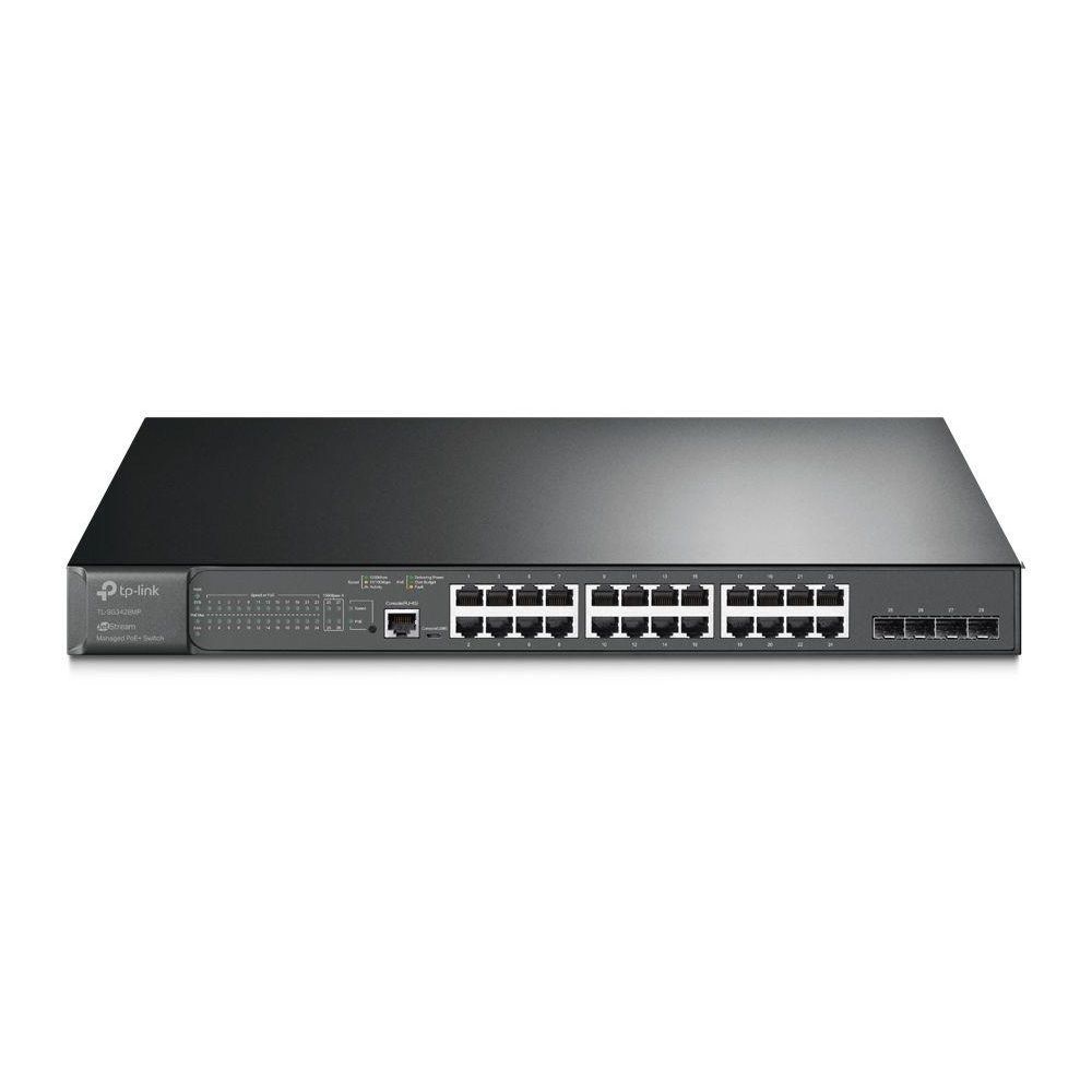 TP-Link TL-SG3428MP JetStream 28-портовый гигабитный управляемый коммутатор 2?го уровня с 24 портами PoE+
