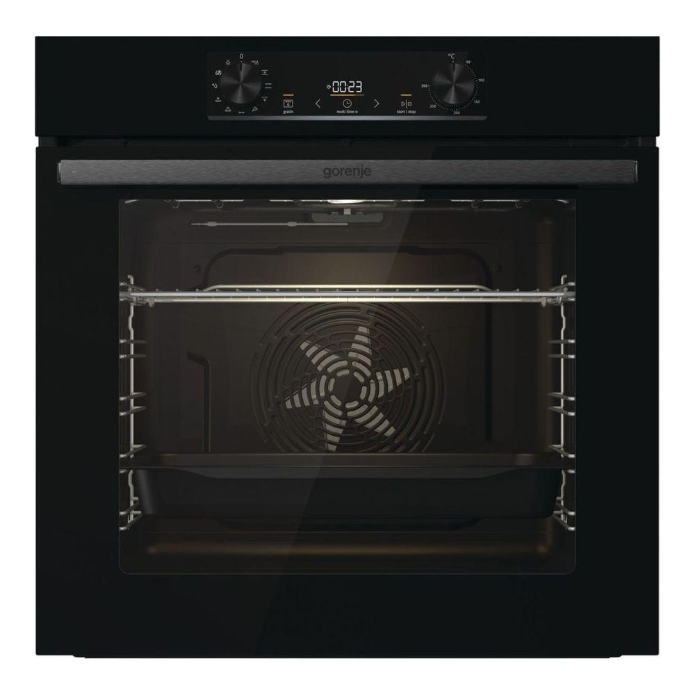 Электрический духовой шкаф Gorenje BO6735E02BK [77 л, эмалированная сталь, дисп., очистка паром, сенсор, черный]