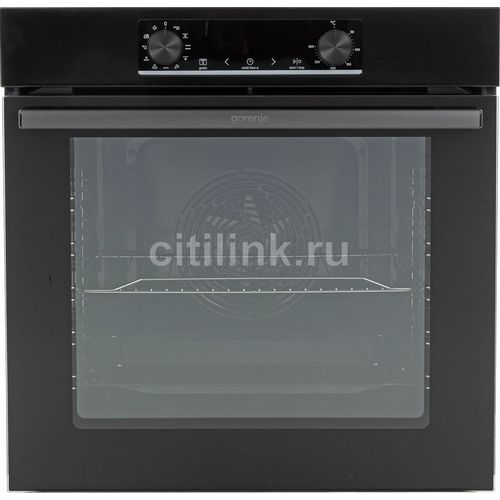 Электрический духовой шкаф Gorenje BO6735E02BK [77 л, эмалированная сталь, дисп., очистка паром, сенсор, черный]