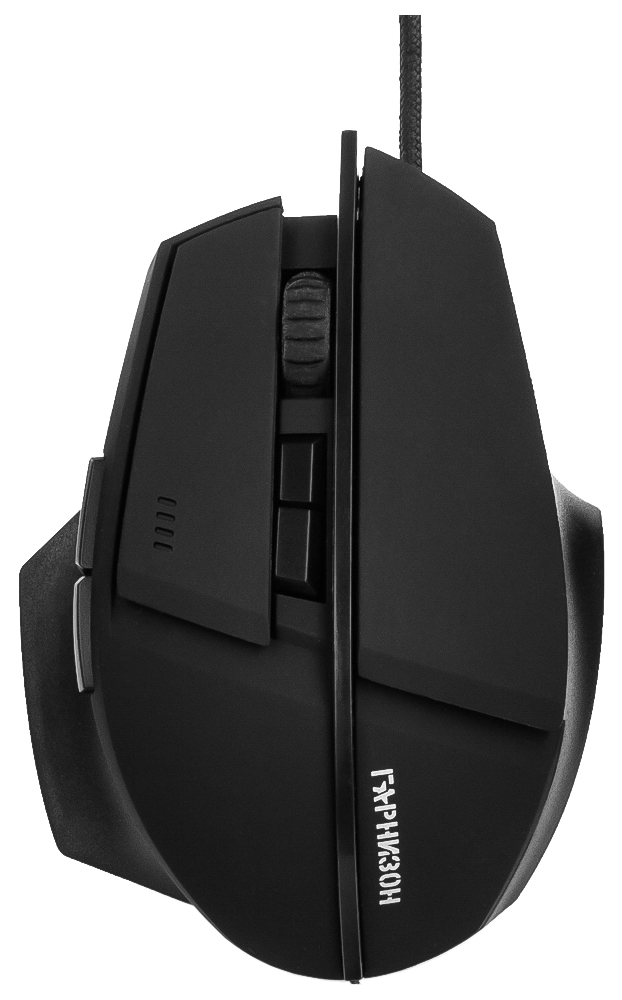 Мышь проводная Гарнизон GM-740G Альтаир GM-740G Black Оптическая 2400 dpi код "Survarium", USB, чип 3, софт тач, 6 кн.+колесо-кнопка