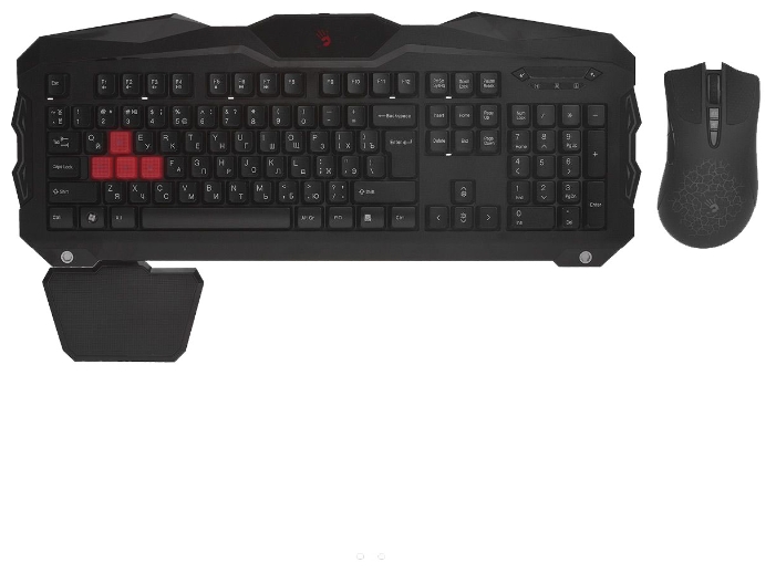 Клавиатура + мышь A4Tech Bloody Q2100/B2100 (Q210+Q9) клав:черный мышь:черный