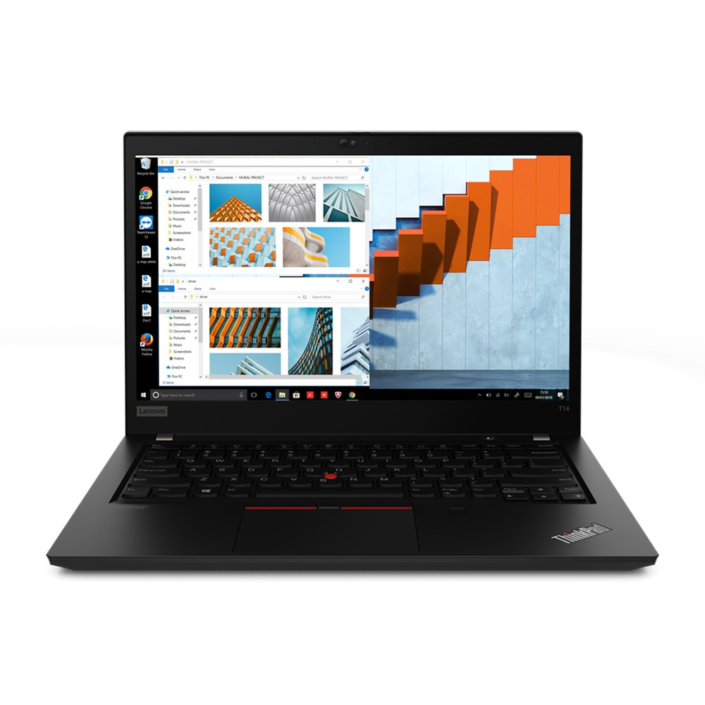 14" Ноутбук Lenovo ThinkPad T14 Gen 1 [IPS, 60 Гц, Intel Core i5-10210U, RAM 8 ГБ, SSD 512 ГБ, GeForce MX330, без ОС, черный]