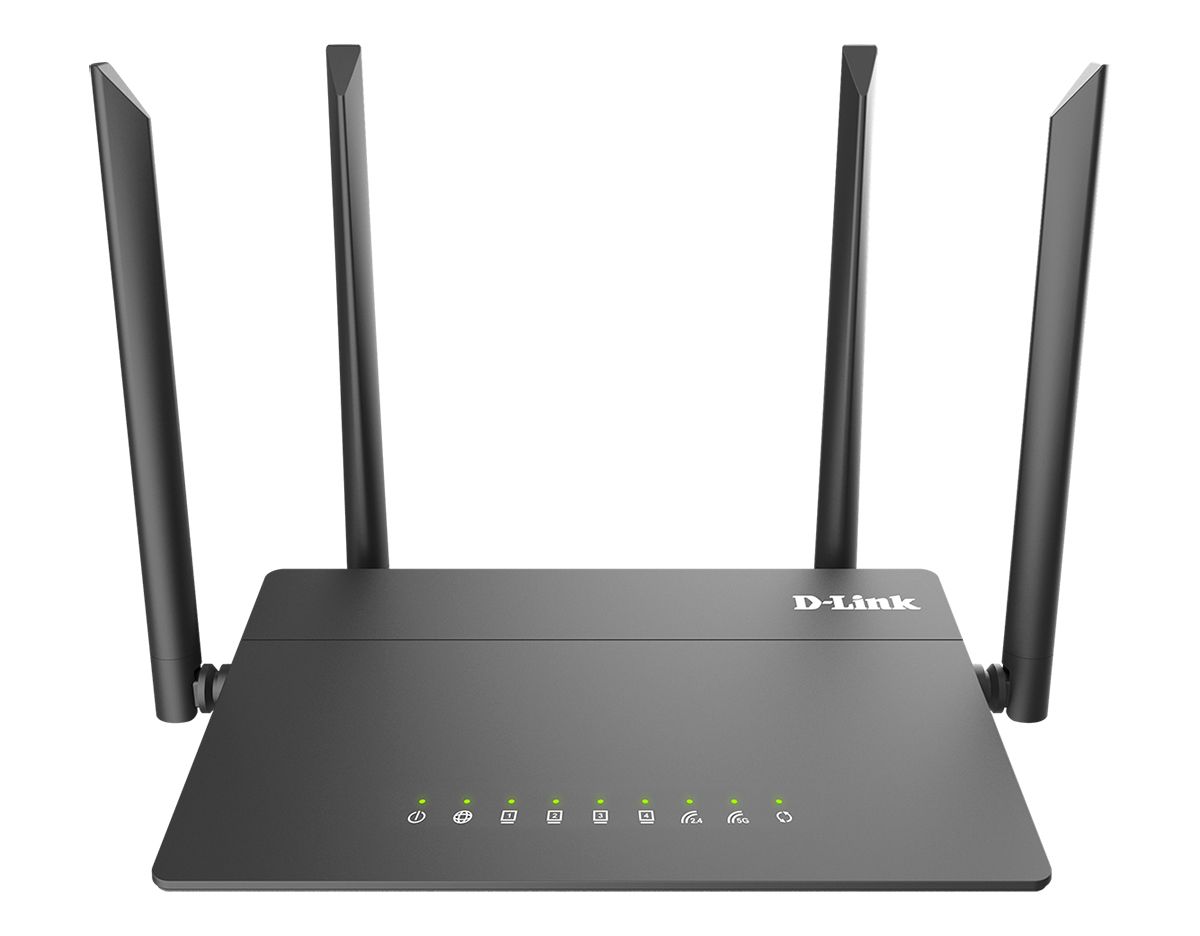 Роутер беспроводной D-Link DIR-822/RU AC1200 10/100BASE-TX черный
