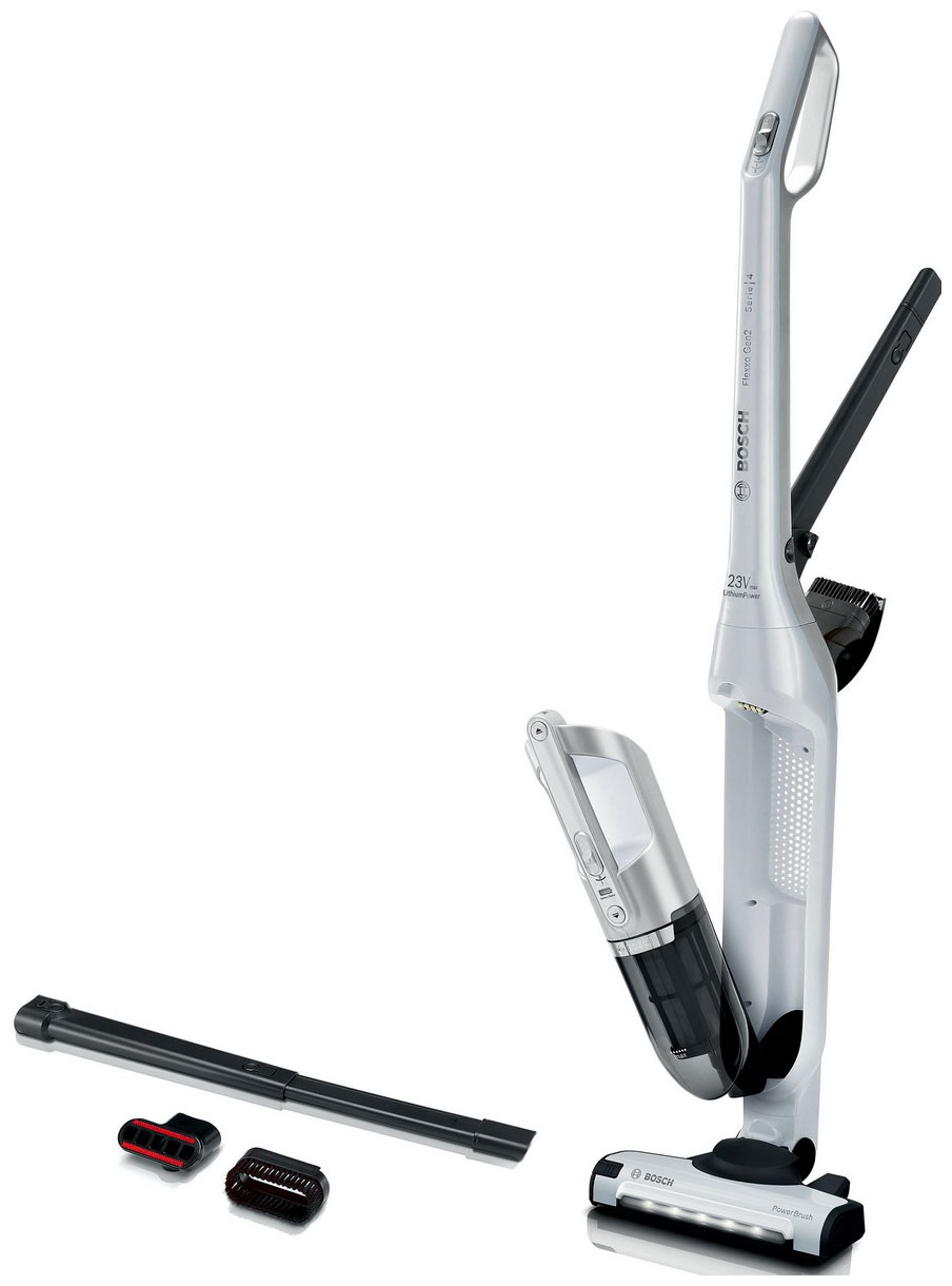 Пылесос вертикальный Bosch Flexxo Gen2 23Vmax [Li-Ion, до 50 мин, сухая, пылесборник - 0.4 л, рег. мощности, белый]
