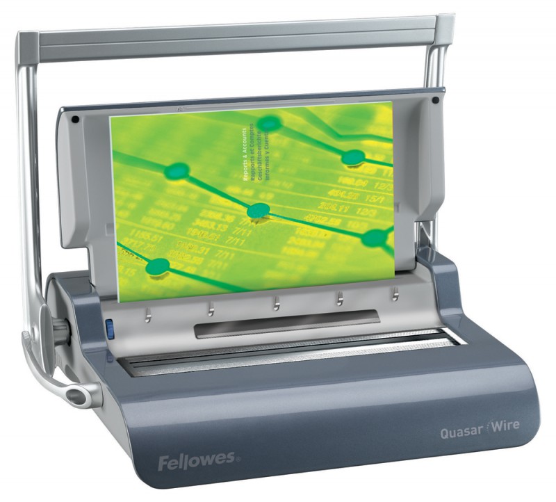 Переплетчик Fellowes Quasar Wire (FS-52241) A4/перф.15л.сшив/макс.130л./метал.пруж. (6-14мм)