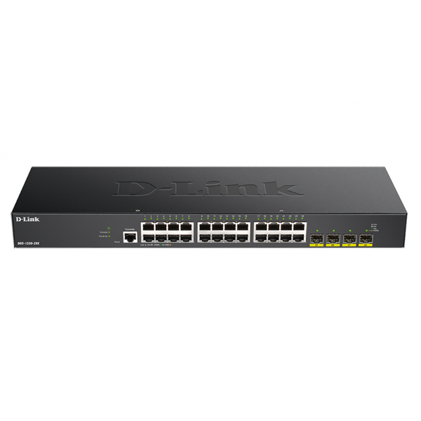 DGS-1250-28X/A1A L2 Smart Switch with 24 10/100/1000Base-T ports