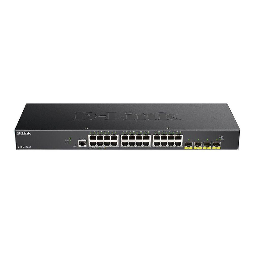 DGS-1250-28X/A1A L2 Smart Switch with 24 10/100/1000Base-T ports