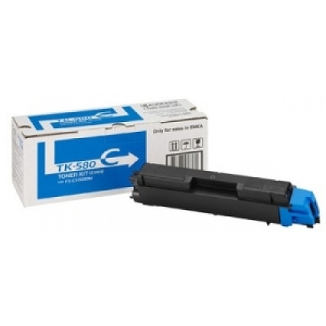 Картридж лазерный Kyocera TK-580C 1T02KTCNL0 голубой (2800стр.) для Kyocera FS-C5150DN