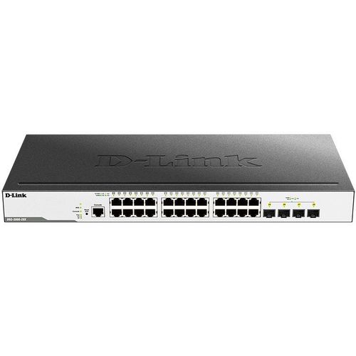 D-Link DGS-3000-28X/B1A Управляемый коммутатор 2 уровня с 24 портами 10/100/1000Base-T и 4 портами 10GBase-X SFP+