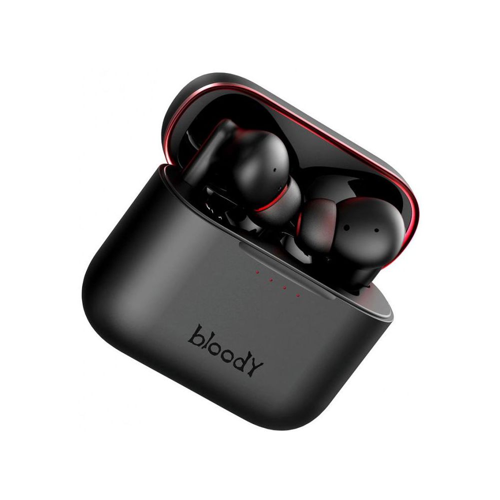Гарнитура вкладыши A4Tech Bloody M90 черный/красный беспроводные bluetooth в ушной раковине