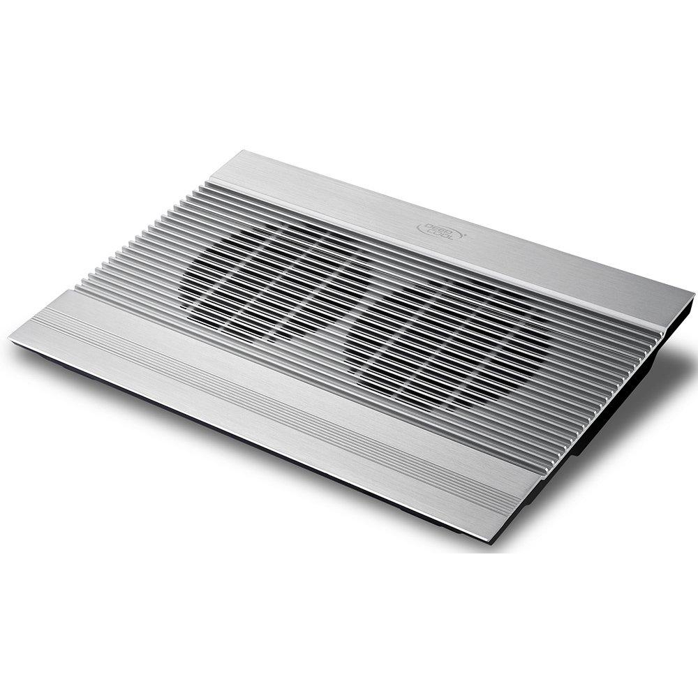 Подставка для охлаждения ноутбука DEEPCOOL N8 SILVER (8шт/кор, до 17", вентилятор 2x140мм,  алюминий, 2xUSB ) Retail box