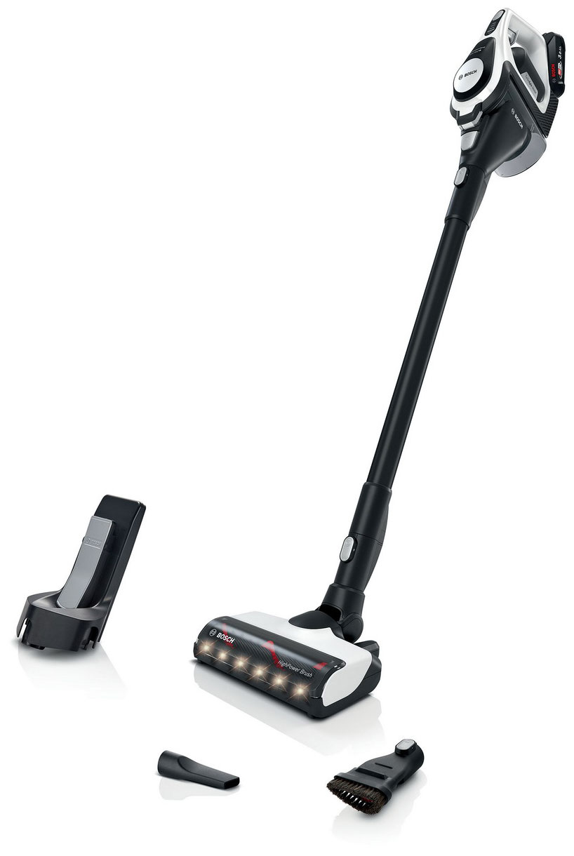 Пылесос вертикальный Bosch Unlimited Serie 8 Gen2 BBS8213W [Li-Ion, до 45 мин, сухая, пылесборник - 0.4 л, рег. мощности, HEPA]