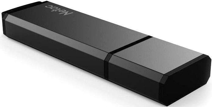 Флеш Диск Netac U351 128Gb <NT03U351N-128G-30BK>, USB3.0, с колпачком, металлическая чёрная