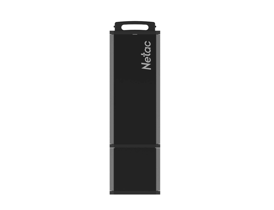 Флеш Диск Netac U351 128Gb <NT03U351N-128G-30BK>, USB3.0, с колпачком, металлическая чёрная