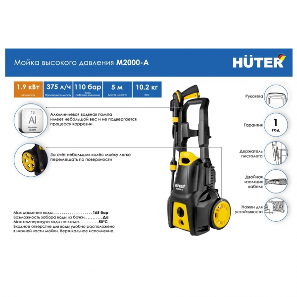 Мойка Huter M2000-A