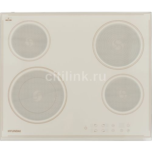 Варочная поверхность электрическая Hyundai HHE 6450 BE бежевый