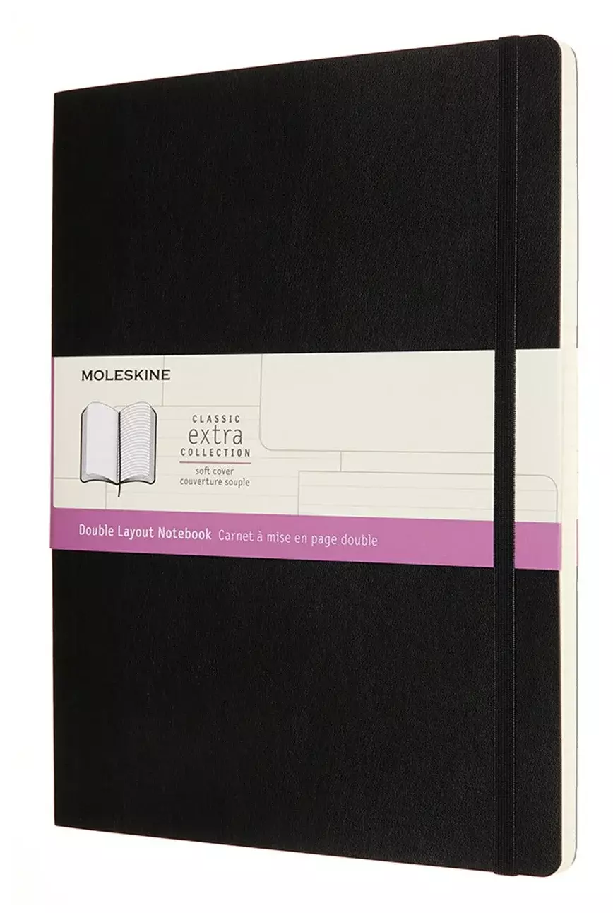 Блокнот Moleskine CLASSIC SOFT DOUBLE NB413SBK XLarge 190х250мм 192стр.
