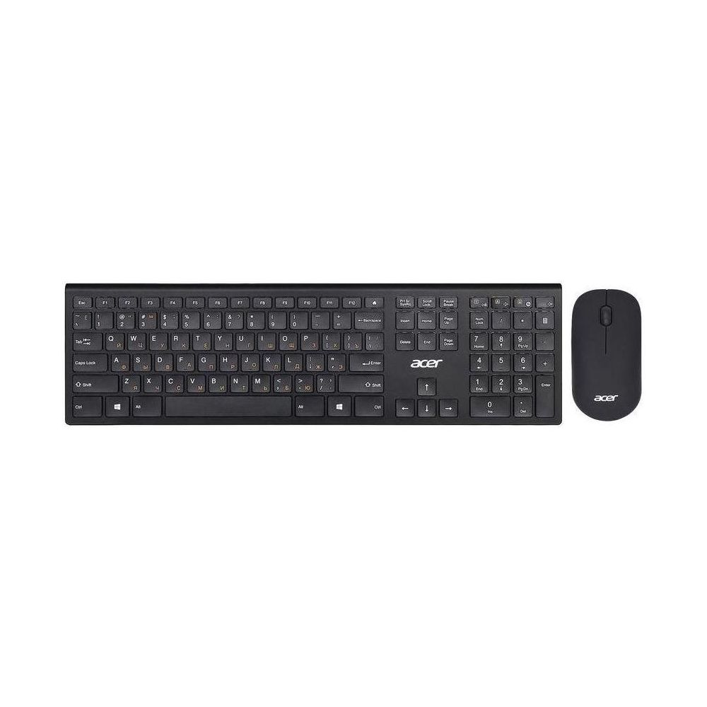 Клавиатура ACER OKR030 Wireless Keyboard and Mouse Combo 2.4G Scissor-foot, Std. Black