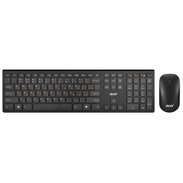 Клавиатура ACER OKR030 Wireless Keyboard and Mouse Combo 2.4G Scissor-foot, Std. Black