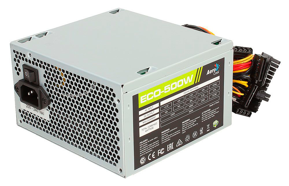 Блок питания 500W AeroCool ECO-500W