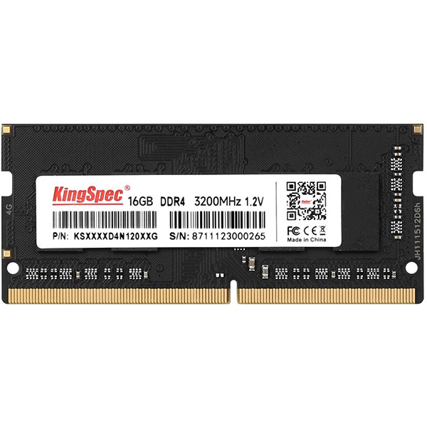 Память DDR4 16Gb 3200MHz Kingspec KS3200D4N12016G RTL PC4-25600 CL17 SO-DIMM 260-pin 1.35В