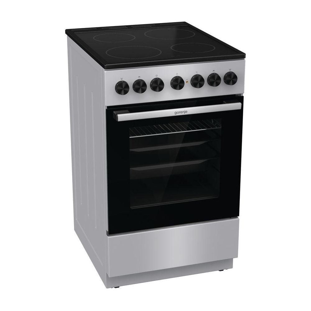 Плита Электрическая Gorenje GEC5B41SG серый стеклокерамика (без крышки)